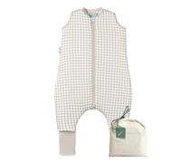 molis&co - Gigoteuse pour bébé avec Pieds et Chaussette - Gigoteuse Tog 2.5 - Turbulette Hiver pour Bébé, Fille Garçon - 100% Coton (certifiée Oeko-TEX) - Vichy Beige (6 Ans)