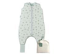molis&co - Gigoteuse pour bébé avec Pieds et Chaussette - Gigoteuse Tog 2.5 - Turbulette Hiver pour Bébé, Fille Garçon - 100% Coton (certifiée Oeko-TEX) - Botany Green (4 Ans)