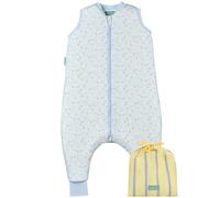molis&co - Gigoteuse pour bébé avec pieds - Idéale pour le printemps et l'automne - Avec pieds - 1 tog - Légèrement rembourrée - 100% coton (Oeko-TEX 100) - Qualité supérieure - Bleu lilas (60 cm)