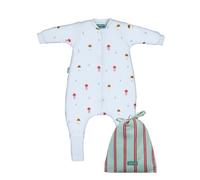 molis&co - Gigoteuse pour Bébé avec Pieds, Manches Amovibles et Chaussettes - Gigoteuse Tog 2.5 - Turbulette Hiver pour Bébé, Fille Garçon - 100% Coton (Sleepy Bunnies, 3 Ans)