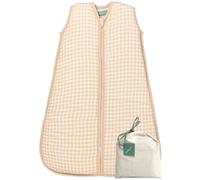 molis&co - Gigoteuse pour bébé - Gigoteuse Bébé Tog 1 - Mousseline Bambou Première - Changement de Couche à accès à Zip Facile - Turbulette pour Bébé, Fille Garçon - Vichy Sand (0-6 mois)