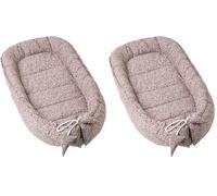 molis&co. Nid bébé 90 x 50 cm. Réducteur de Berceau ou nid de co-Sleeping pour bébés. Coton. Lit portatif ou de Voyage pour Nouveau-né Oeko-TEX 100. Peony. (Lot de 2)