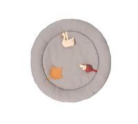 Molis&co Sensory Mat pour bébé rond 90 cm Couverture sensorielle avec textures, sons et jouets interactifs Tapis d'activités rembourré pliable avec sac OEKO-TEX 100 (Lake)