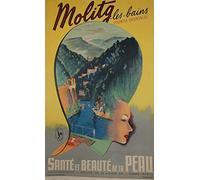 Molitg Les Bains Pyrénées Reproduction Affiche Poster/Format Size 50X70 cm Papier 300 GR-Vente du fichier numérique HD Possible Nous Consulter (Boutique : affichevintage.FR)