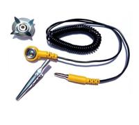 Moliuoly 1 prise de terre ESD antistatique professionnelle en forme de L pour bracelet ESD - Fil de terre électrostatique