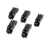 Moliuoly 5pcs 35mm DIN Rail Montage DTF08A 8 broches Support de Relais Socle pour LY2N-J JQX-13F HH62P Montage Rapide