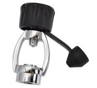 Moliuoly Adaptateur de plongée DIN vers Yoke, laiton chromé avec capuchon de protection en polypropylène, pour régulateur de plongée et respirateur, compatible avec filetage 5/8", avec housse de