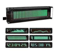 Moliuoly AK2515 Pro Analyseur de spectre audio avec écran VFD, analyse de fréquence 32 Hz à 16 kHz, algorithmes AGC, entrée microphone et entrée AUX, alimentation USB-C pour audiophile et production