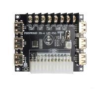 Moliuoly ATX Bloc d'alimentation Platine de distribution pour bloc d'alimentation PC 20 broches et 24 broches avec 6 ports USB 5 V/2,1 A, fonction de test infrarouge, interrupteur à bouton 550 K
