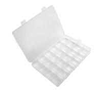 Moliuoly Boîte en plastique avec 24 compartiments, boîte de rangement transparente pour bijoux, perles, fournitures artisanales, organisateur avec couvercle, résistant à l'humidité, résistant à la