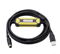 Moliuoly Câble de programmation USB-SC09 pour Mitsubishi pour série fx PLC - Câble de données de 3 m avec LED et anneau anti-magnétique pour FX1S/FX1N/FX2N/FX3U