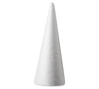 Moliuoly Cône en polystyrène blanc pour bricolage et peinture, cône en polystyrène pour décoration d'arbre de Noël, arrangements floraux et projets de bricolage à l'école et à la maternelle, taille 20