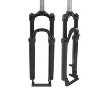 Moliuoly Fourche à suspension de vélo mécanique verrouillable en alliage d'aluminium avec commande d'épaule pour VTT Amortissement réglable Fourche avant pour les trajets hors route et l'escalade