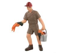 Moliuoly HO pour modélisme à échelle Figurines fermier et berger peints à la main en PVC Simulation réaliste pour diorama gare rues scène chemin de fer accessoires (ZQ379)