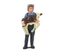 Moliuoly HO pour modélisme à échelle Figurines fermier et berger peints à la main en PVC Simulation réaliste pour diorama gare rues scène chemin de fer accessoires (ZQ699)