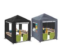 Moliuoly Housse de maison de jeu d'extérieur imperméable pour enfants, ourlet élastique, cordons de serrage, maintien sûr, boutons-pression, housse de maison de jeu d'extérieur pour maison de jeu