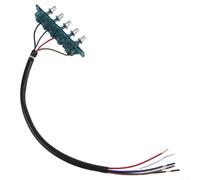 Moliuoly Interrupteur à 5 boutons pour hotte aspirante, module de commande en PC, pièce de rechange avec interrupteur de lumière et verrouillage, espacement des trous de 12 cm, câble de raccordement