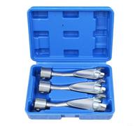Moliuoly Kit de casse-noix à 12 points en forme de L pour injecteurs diesel, conception de rainures de précision pour les conduites de carburant, maintien sûr à couple élevé, lot de 3 pièces