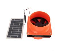 Moliuoly Kit de ventilateur d'échappement solaire 12 V avec panneau solaire ABS 10 W, ventilation efficace pour canaux ronds, résistant aux intempéries pour grenier, serre pour camping-car, bateau