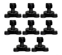 Moliuoly L Track Lot de 8 écrous filetés à double goujon pour remorque pour camionnette, camionnette, camping-car, quincaillerie d'arrimage