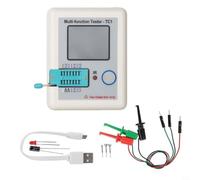 Moliuoly LCR-TC1 Testeur de transistor avec écran couleur de 1,8 pouces, compteur LCR pour résistance capacité inductance, diodes MOSFET IGBT testeur avec auto-étalonnage