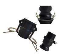 Moliuoly Lot de 2 raccords de tuyau Cam-Lock de type D & F, kit de raccords de tuyau en polypropylène came et rainuré, 5,8 cm