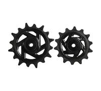 Moliuoly Lot de 2 rouleaux de levier de vitesse 14T + 16T pour SRAM GX AXS Eagle 12 vitesses, nylon avec roulement à billes en acier, circuit silencieux, montage facile, noir