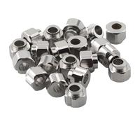 Moliuoly Lot de 20 écrous excentriques pour imprimante 3D, alésage M5 de 6 mm de hauteur, en acier nickelé pour Ender 3 et machines de gravure, douilles d'écartement résistantes à la rouille Argenté