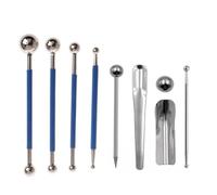 Moliuoly Lot de 4 boules de presse à joints en acier inoxydable pour carrelage et joints de sol + 5 outils de jointoiement