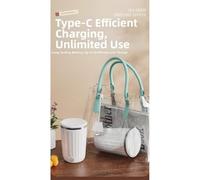 Moliuoly Machine à café automatique avec tasse à café en acier inoxydable 304, fonction de charge USB, rose