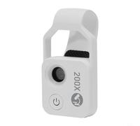 Moliuoly Microscope portable 200X HD pour smartphone, loupe de poche rechargeable USB-C avec 6 LED, compatible avec iPhone et Android, idéal pour le contrôle des bijoux et l'analyse de la peau (blanc)