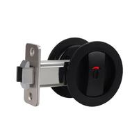 Moliuoly Moving Door Serrure à affichage rouge/vert, matériel de porte de poche solide avec fonction d'intimité, pour salle de bain et chambre à coucher, avec verrouillage intérieur et déverrouillage