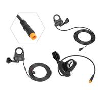 Moliuoly Poignée d'accélérateur électrique 12 V-72 V pour vélo électrique et scooter électrique, poignée rotative 108X avec guidon de 22,5 mm, câble de 18 cm, poignée antidérapante en plastique et
