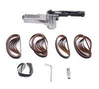 Moliuoly Ponceuse à bande pneumatique de 3/8" (10 x 330 mm) Meuleuse d'angle pneumatique avec bande abrasive pour compresseur d'air, outil de meulage pneumatique