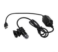 Moliuoly Pour mini aquarium chauffage USB réglable 18-34 °C thermostat submersible pour bassin à poissons tortues chars compact 10 W noir (SC07A-F)