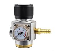Moliuoly Régulateur de pression pour mini chargeur de gaz 0-90 PSI avec raccord en acier inoxydable, tuyau et bouchon conique pour bouteilles Sodastream, fûts Cornelius et bouteilles PET pour brassage