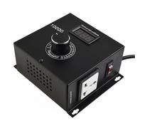 Moliuoly Régulateur de tension SCR 10 000 W avec écran LCD, réglable en continu 0-220 V, 25 A, contrôleur de moteur thyristor pour chauffage, ventilateur, variateur et industrie, boîtier en métal