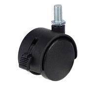 Moliuoly Roulette pivotante à 360 degrés en plastique - Double roulettes de rechange pour chaise d'ordinateur - Silencieuse