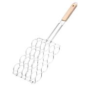 Moliuoly Support à saucisses en fer, résistant à la rouille et à la chaleur, pour barbecue en plein air et feu ouvert, facile à nettoyer, 57 x 18 x 5 cm