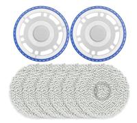 Moliuoly Support de balai et chiffons de rechange pour ECOVACS T30/T30 PRO/T30S/T30S, 8 accessoires en plastique et microfibre pour un nettoyage efficace des sols et une installation facile