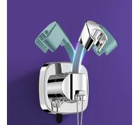Moliuoly Support de pommeau de douche pivotant à 360° avec ventouse - Charge maximale : 10 kg - Gris