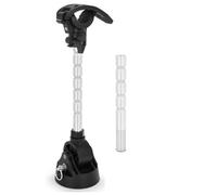 Moliuoly Support de stabilisation de moteur de pêche en acier inoxydable et aluminium marin réglable à 7 angles pour moteurs Minn Kota, inclinaison 180°, noir/argent