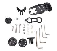 Moliuoly Support d'ordinateur de vélo en alliage d'aluminium avec angle réglable de 135 °, extension de guidon peu encombrante pour Garmin/Bryton/Cateye/IGPSPORT, noir