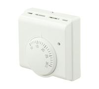 Moliuoly Thermostat d'ambiance pour systèmes de chauffage au sol avec interrupteur marche/arrêt mécanique et signal de clic acoustique pour activer le chauffage