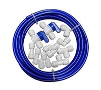 Moliuoly Tuyau d'arrosage RO, kit de purification de l'eau pour jardin et système de filtration d'eau, raccord de tuyau, tuyau d'alimentation en eau, vanne d'arrêt en ligne