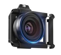 Moliuoly ZM100MM Objectif macro avec grande ouverture F1.05, grossissement 10-20x, distance de mise au point 15-45 mm, pour smartphones 99 %, œilleton et bague d'adaptation, portable