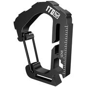 MOLLE Clip 200 kg Mousqueton robuste en acier inoxydable 304 avec fermeture rapide, règle, décapsuleur et clé hexagonale - Clip EDC pour sac à dos, porte-plaques, camping et laisse pour chien