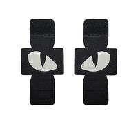 Molle Lot de 2 patchs militaires tactiques réfléchissants œil de tigre pour vêtements, sac à dos, brassard