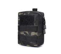 MOLLE Sac banane tactique en nylon 600D EDC pour randonnée, urgence et voyage avec sangles réglables Multicolore / Camouflage, Camouflage noir, Sports