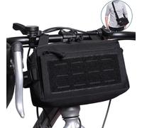 Molle Sacoche De Guidon De Vélo-Sac De Rangement Avec Bandoulière-Sac De Rangement Tactique Pour Vélo De Course,Vtt,Cyclisme,Voyage-Noir